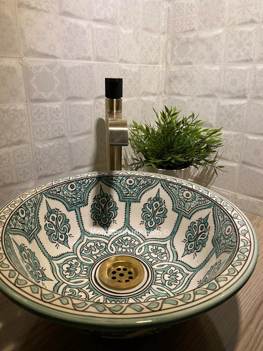 Luxury Minimalist Moroccan Pottery Basin - Moroccan Sink