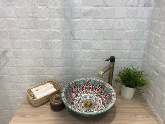 Unique bathroom vanity Pottery Sink - Moroccan Sink