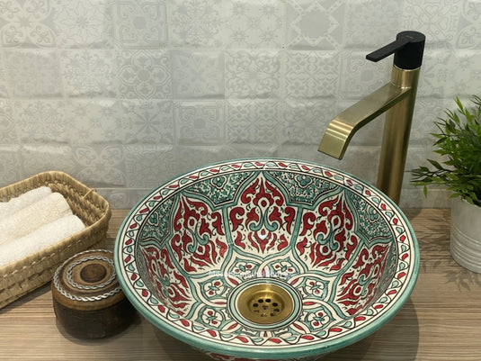 Unique bathroom vanity Pottery Sink - Moroccan Sink