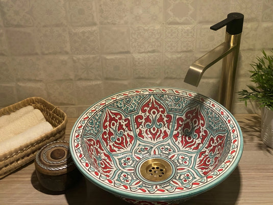 Unique bathroom vanity Pottery Sink - Moroccan Sink