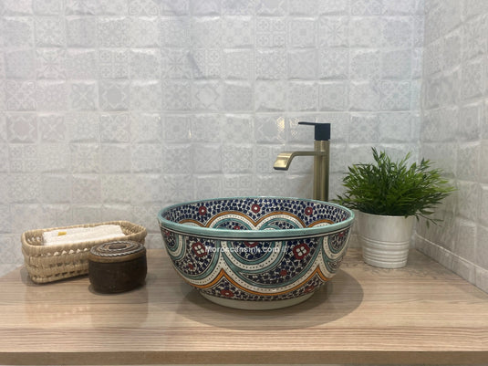 Farmhouse Bathroom Moroccan Ceramic Sink - Moroccan Sink