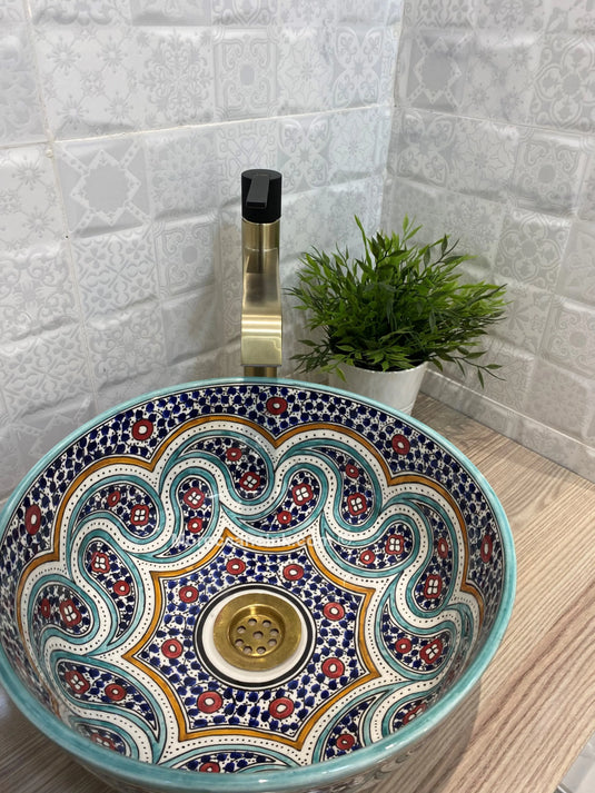 Farmhouse Bathroom Moroccan Ceramic Sink - Moroccan Sink