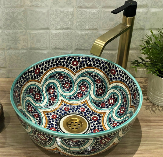 Farmhouse Bathroom Moroccan Ceramic Sink - Moroccan Sink