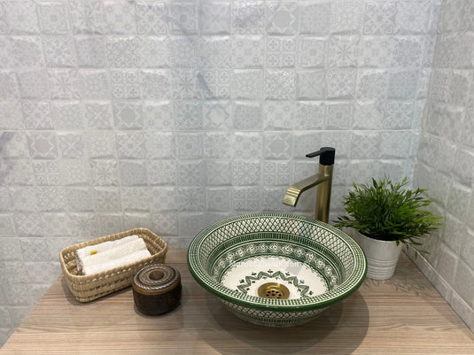 Antique Washbasin Bathroom Ceramic Sink - Moroccan Sink