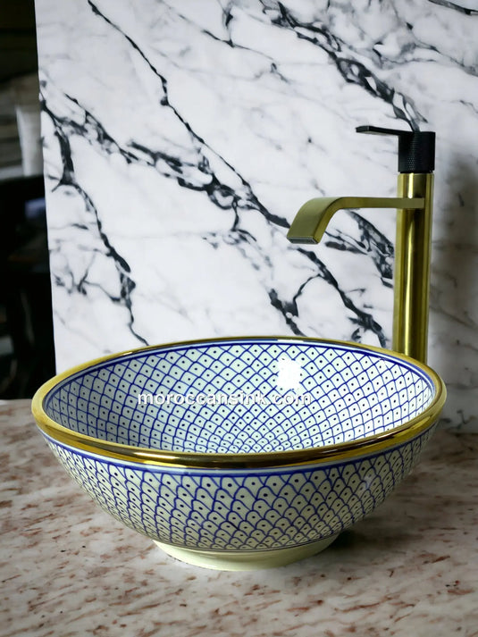 Moroccan Ceramic Hand Painted & Handmade Sink - Moroccan Sink